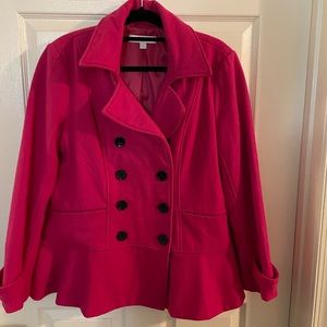 New York & Company Peplum Coat